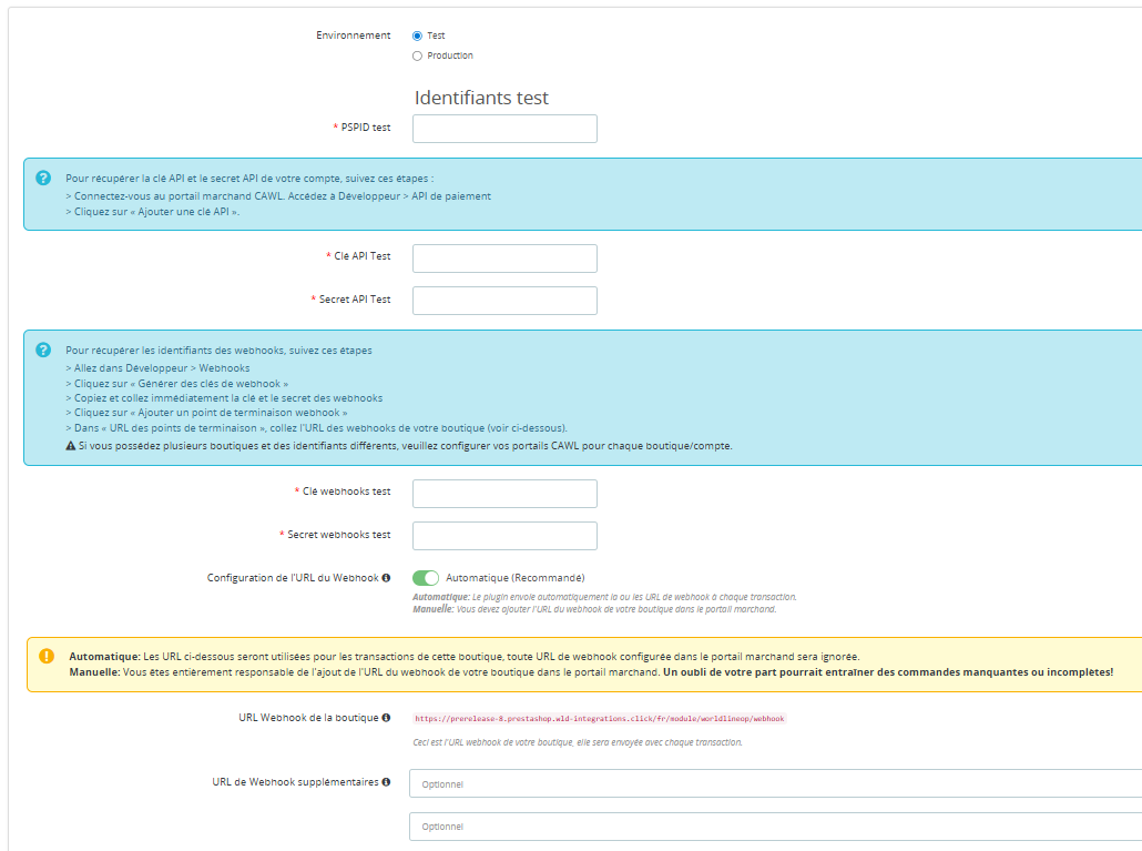L'image ci-dessus montre où configurer les propriétés mentionnées dans le tableau.