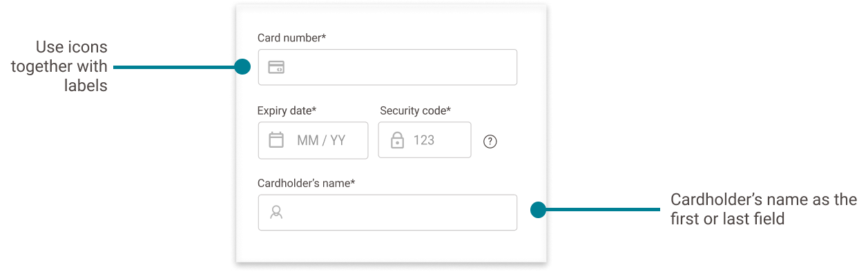 This image shows an example of self-hosted payment page.